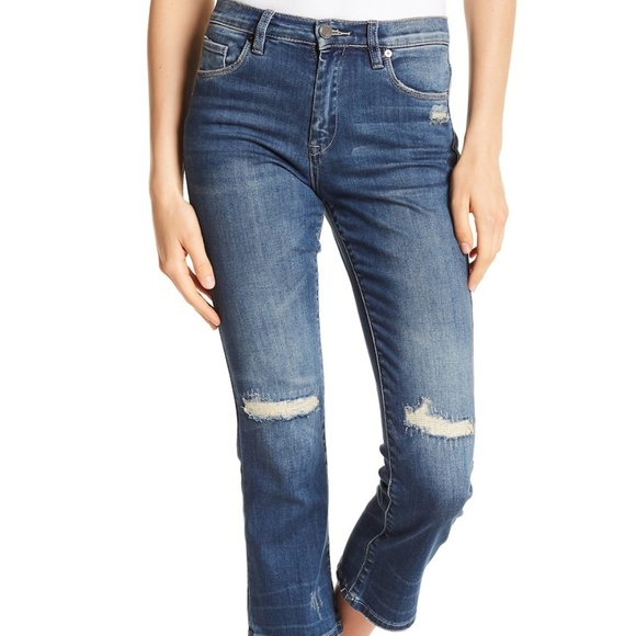 NWT BLANKNYC Denim Distressed Crop Jeans - Picture 2 of 5